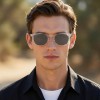 Occhiali da Sole Rettangolari da Uomo in Acetato - FE-A114 | Foureyes Collection