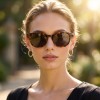 Occhiali da Sole Tondi da Donna in Acetato - FE-A115 | Foureyes Collection