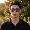Occhiali da Sole Rettangolari da Uomo in Acetato - FE-A129 | Foureyes Collection
