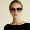 Occhiali da Sole Quadrati Oversize da Donna in Acetato - FE-A143 | Foureyes Collection