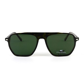 Occhiali da Vista Rettangolari con Clip Neri da Uomo - FE-CA702 | Foureyes Collection