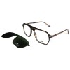 Occhiali da Vista Rettangolari con Clip Tartarugati da Donna - FE-CA702 | Foureyes Collection