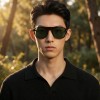 Occhiali da Vista Rettangolari con Clip Neri da Uomo - FE-CA702 | Foureyes Collection