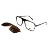 Occhiali da Vista Rettangolari con Clip Tartarugati da Donna - FE-CA702 | Foureyes Collection