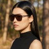 Occhiali da Vista Rettangolari con Clip Tartarugati da Donna - FE-CA702 | Foureyes Collection