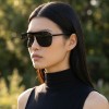 Occhiali da Vista Rettangolari con Clip Tartarugati da Donna - FE-CA702 | Foureyes Collection