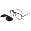 Occhiali da Vista Rettangolari con Clip Tartarugati da Donna - FE-CA702 | Foureyes Collection