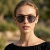 Occhiali da Vista Aviatore con Clip Rossi da Donna - FE-CM501 | Foureyes Collection
