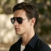 Occhiali da Vista Aviatore con Clip Neri da Uomo - FE-CM501 | Foureyes Collection