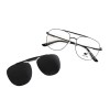 Occhiali da Vista Aviatore con Clip Neri da Uomo - FE-CM501 | Foureyes Collection
