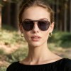 Occhiali da Vista Aviatore con Clip Rossi da Donna - FE-CM501 | Foureyes Collection