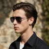 Occhiali da Vista Aviatore con Clip Neri da Uomo - FE-CM501 | Foureyes Collection