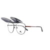 Occhiali da Vista Aviatore con Clip Neri da Uomo - FE-CM501 | Foureyes Collection