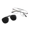 Occhiali da Vista Aviatore con Clip Neri da Uomo - FE-CM501 | Foureyes Collection