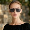 Occhiali da Vista Rettangolari con Clip Oro da Donna - FE-CM502 | Foureyes Collection