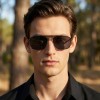 Occhiali da Vista Rettangolari con Clip Neri da Uomo - FE-CM502 | Foureyes Collection