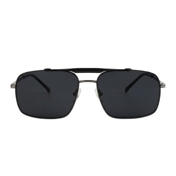 Occhiali da Vista Rettangolari con Clip Neri da Uomo - FE-CM502 | Foureyes Collection