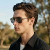 Occhiali da Vista Rettangolari con Clip Neri da Uomo - FE-CM502 | Foureyes Collection