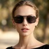 Occhiali da Vista Rettangolari con Clip Oro da Donna - FE-CM502 | Foureyes Collection