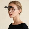 Occhiali da Vista Rettangolari con Clip Oro da Donna - FE-CM502 | Foureyes Collection