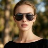 Occhiali da Vista Aviatore con Clip Oro da Donna - FE-CM503 | Foureyes Collection