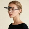 Occhiali da Vista Aviatore con Clip Oro da Donna - FE-CM503 | Foureyes Collection