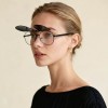Occhiali da Vista Aviatore con Clip Oro da Donna - FE-CM503 | Foureyes Collection