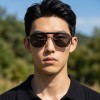 Occhiali da Vista Aviatore con Clip Neri da Uomo - FE-CM504 | Foureyes Collection