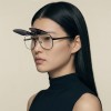 Occhiali da Vista Aviatore con Clip Oro da Donna - FE-CM504 | Foureyes Collection