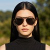 Occhiali da Vista Aviatore con Clip Oro da Donna - FE-CM505 | Foureyes Collection