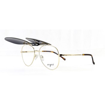 Occhiali da Vista Aviatore con Clip Neri da Uomo - FE-CM505 | Foureyes Collection