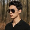 Occhiali da Vista Aviatore con Clip Neri da Uomo - FE-CM505 | Foureyes Collection