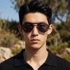 Occhiali da Vista Aviatore con Clip Neri da Uomo - FE-CM505 | Foureyes Collection
