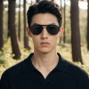 Occhiali da Vista Aviatore con Clip Neri da Uomo - FE-CM506 | Foureyes Collection