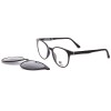 Occhiali da Vista Tondi con Clip Neri da Uomo - FE-CU301 | Foureyes Collection
