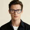 Occhiali da Vista Tondi con Clip Neri da Uomo - FE-CU301 | Foureyes Collection