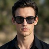Occhiali da Vista Tondi con Clip Neri da Uomo - FE-CU301 | Foureyes Collection