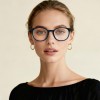 Occhiali da Vista Tondi con Clip Tartarugati da Donna - FE-CU301 | Foureyes Collection