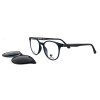 Occhiali da Vista Tondi con Clip Neri da Uomo - FE-CU301 | Foureyes Collection