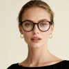 Occhiali da Vista Tondi con Clip Tartarugati da Donna - FE-CU301 | Foureyes Collection