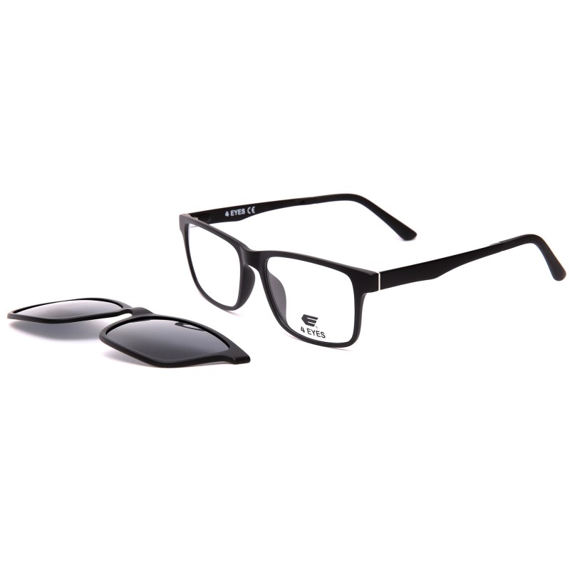 Occhiali da Vista Rettangolari con Clip Tartarugati da Donna - FE-CU302 | Foureyes Collection