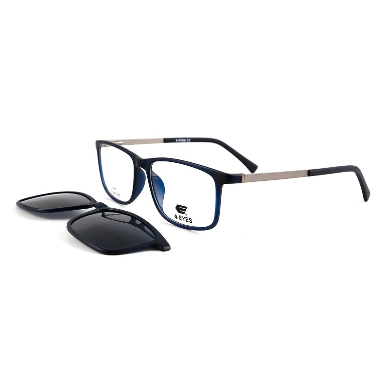 Occhiali da Vista Rettangolari con Clip Tartarugati da Donna - FE-CU303 | Foureyes Collection