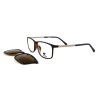 Occhiali da Vista Rettangolari con Clip Tartarugati da Donna - FE-CU303 | Foureyes Collection