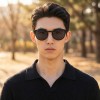 Occhiali da Vista Tondi con Clip Neri da Uomo - FE-CU304 | Foureyes Collection