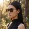 Occhiali da Vista Rettangolari con Clip Tartarugati da Donna - FE-CU305 | Foureyes Collection