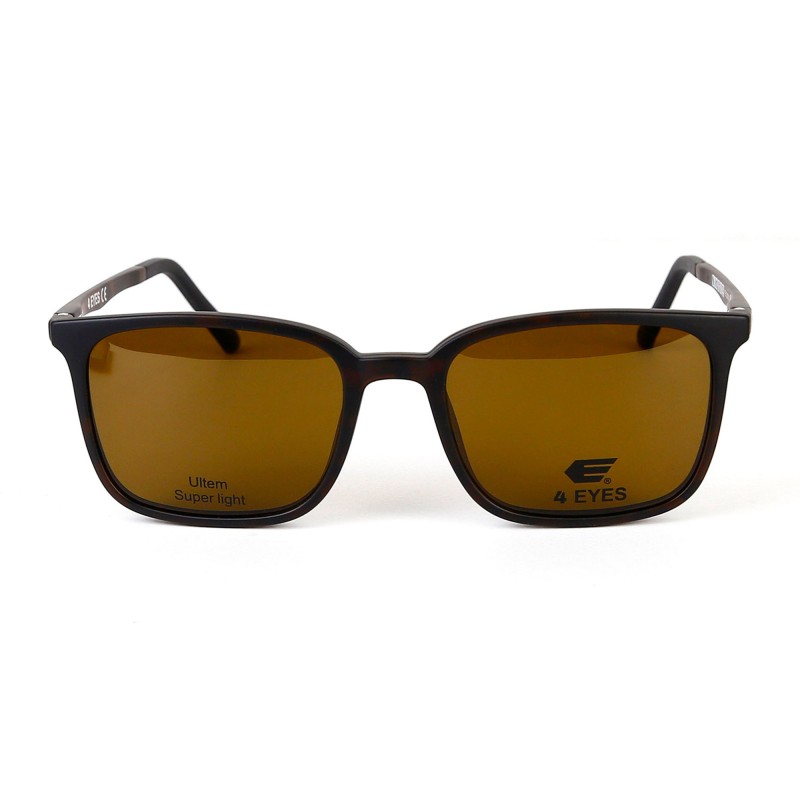 Occhiali da Vista Rettangolari con Clip Tartarugati da Donna - FE-CU305 | Foureyes Collection