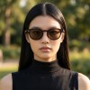 Occhiali da Vista Tondi con Clip Tartarugati da Donna - FE-CU306 | Foureyes Collection