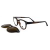 Occhiali da Vista Tondi con Clip Tartarugati da Donna - FE-CU306 | Foureyes Collection