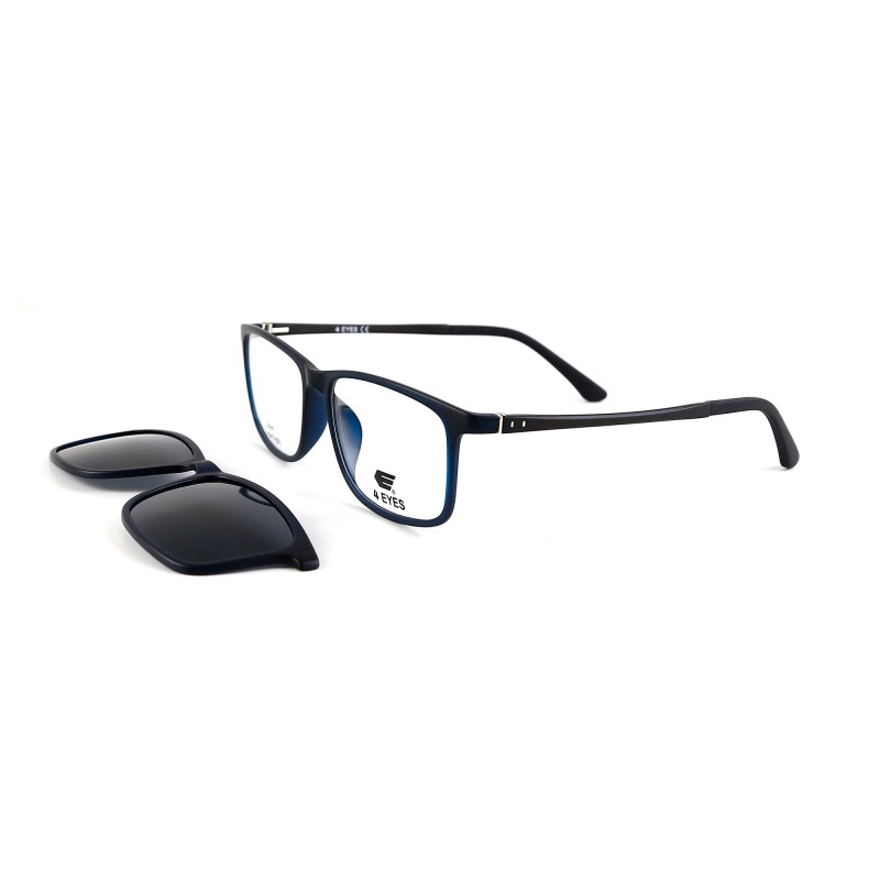 Occhiali da Vista Rettangolari con Clip Tartarugati da Donna - FE-CU307 | Foureyes Collection