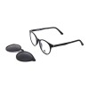 Occhiali da Vista Tondi con Clip Neri da Uomo - FE-CU309 | Foureyes Collection